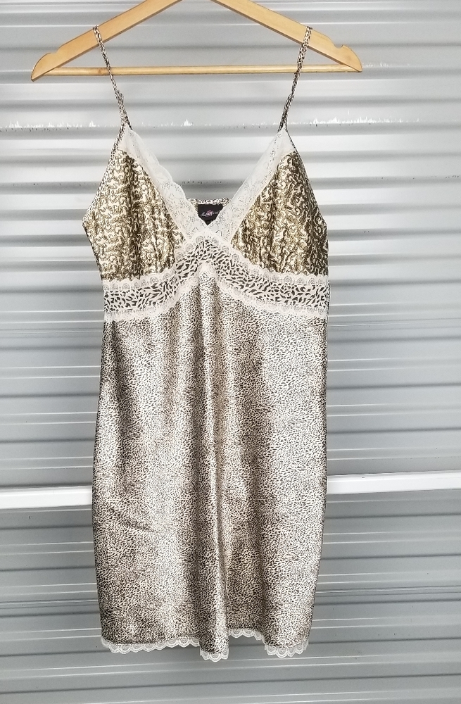 Slip Cheetah animal print lace detail